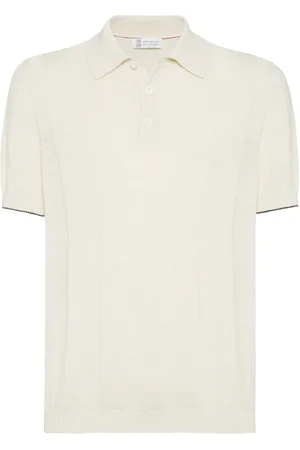 Brunello Cucinelli Poloshirt aus geripptem Strick