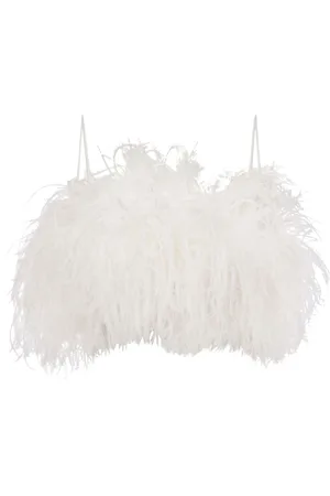 Serafini Top mit Federn