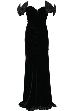 NISSA Samt-Maxikleid mit Schleife