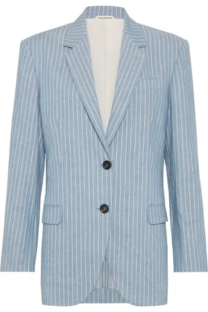 Brunello Cucinelli Twill-Blazer mit Monili-Detail