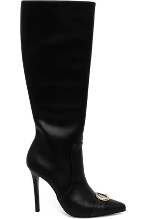 Roberto Cavalli Stiefel mit Logo-Schild