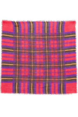 Lanvin 1970s Seidenschal mit Karomuster