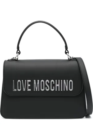 Moschino Handtasche mit Logo-Schild