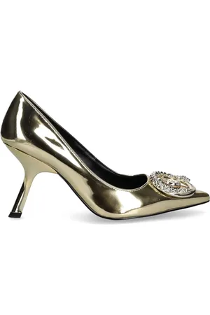 Roberto Cavalli Pumps mit Logo-Schild 90mm