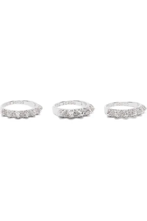 Eddie Borgo Pavé Eternal Pyramid ring (set of three)