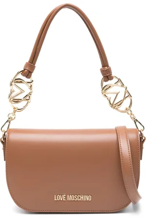 Moschino Handtasche mit Logo-Schild