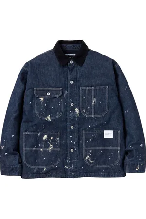 NEIGHBORHOOD Ausgeblichene Jacke mit Cordkragen