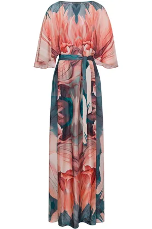 Alberta Ferretti Kleid aus Seide mit Aquarell-Print