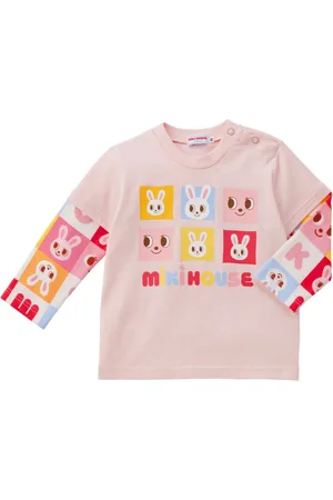 Miki House T-Shirt mit Hasen-Print