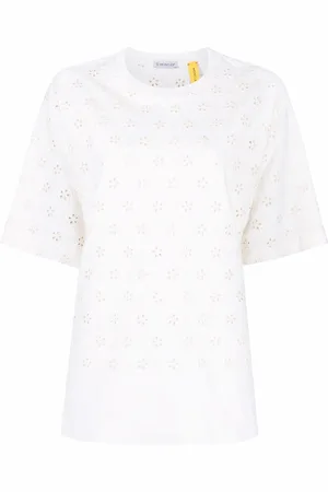 Moncler T-Shirt mit Lochstickerei