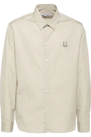 Maison Kitsuné Hemd mit Fox Head-Stickerei