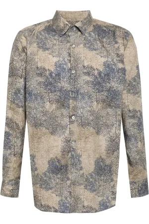 CANALI Hemd mit Baum-Print