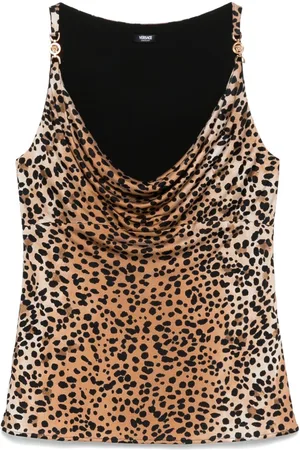 VERSACE Oberteil mit Leoparden-Print