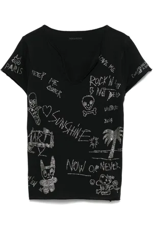 Zadig & Voltaire T-Shirt mit Kristallen