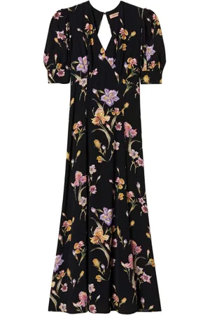 Twin-Set Kreppkleid mit floralem Print