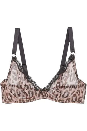 FLEUR DU MAL Tüll-BH mit Leoparden-Print