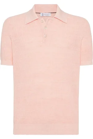 Brunello Cucinelli Poloshirt aus geripptem Strick