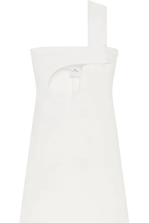 Courrèges Satinkleid mit Cut-Outs