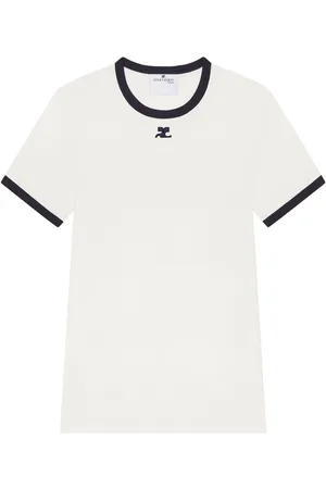 Courrèges Signature T-Shirt mit Kontrast