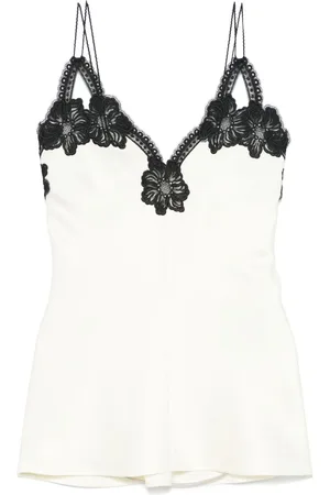 Jil Sander Tanktop mit Spitzendetail