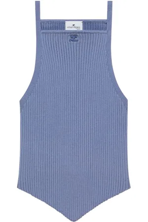 Courrèges Pointy Tanktop aus Rippstrick