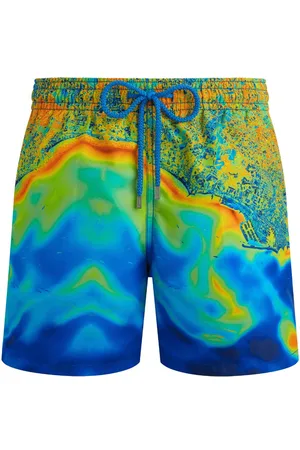 Vilebrequin Badeshorts mit Bathymetry des Oceans-Print