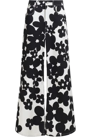 Marni Ausgestellte Hose mit Blumen-Print