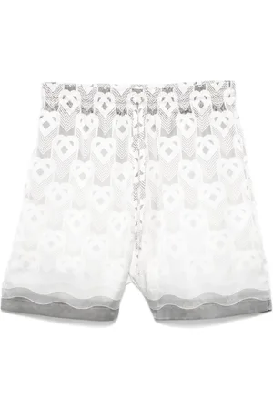 Casablanca Shorts aus Seide mit Herz-Monogramm