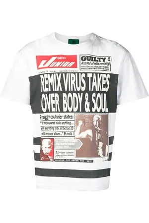 Jean Paul Gaultier T-Shirt mit Zeitungs-Print