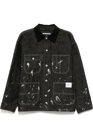 NEIGHBORHOOD Ausgeblichene Jacke mit Cordkragen