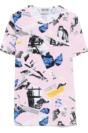 Moschino T-Shirt mit Patchwork-Print