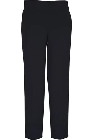Vince Cropped-Hose mit Samtbesatz