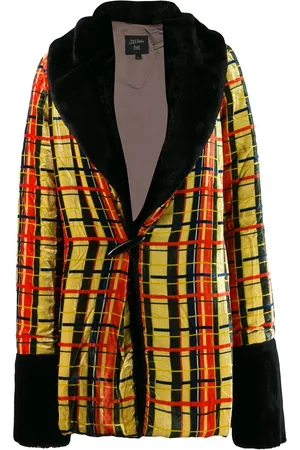 Jean Paul Gaultier 1997 Faux-Fur-Jacke mit Karo