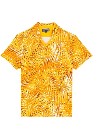 Vilebrequin Poloshirt mit Palmblatt-Print