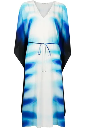 Lenny Niemeyer Seiden-Strandkleid mit grafischem Print