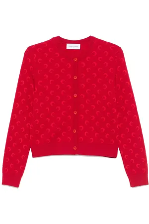 Marine Serre Cardigan aus Mond-Jacquard