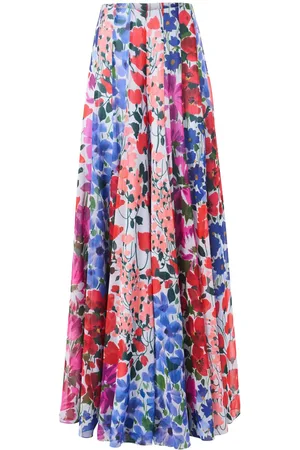 Carolina Herrera Palazzohose mit Jardin-Print