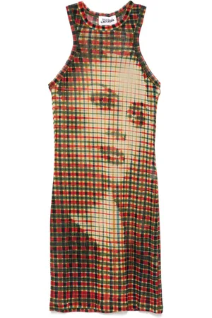 Jean Paul Gaultier Mesh-Oberteil mit Gesicht-Print