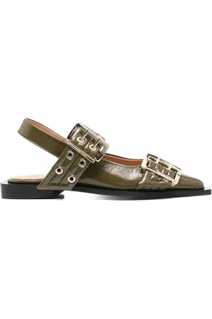 Ganni Ballerinas mit Schnalle