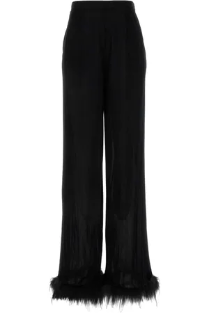 Prada Satinhose mit weitem Bein