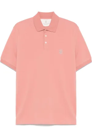 Brunello Cucinelli Poloshirt mit Logo-Print