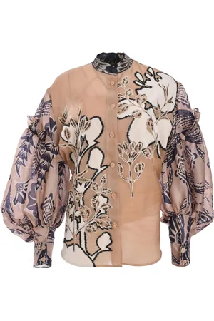 BIYAN Organza-Hemd mit Print