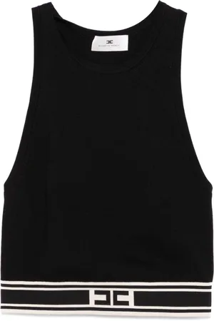 Elisabetta Franchi Tanktop mit Logo-Band