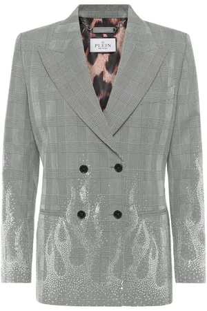 Philipp Plein Blazer mit Flammenapplikation