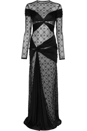 Marine Serre Drapiertes Jersey-Kleid