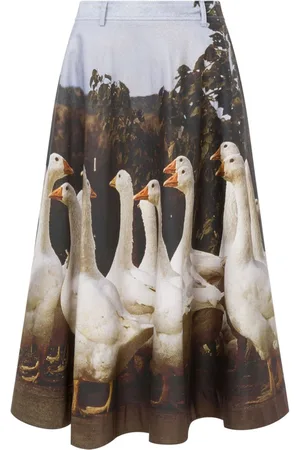 Moschino Midirock mit grafischem Print