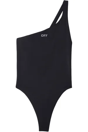 OFF-WHITE Asymmetrischer Badeanzug mit Logo-Stempel