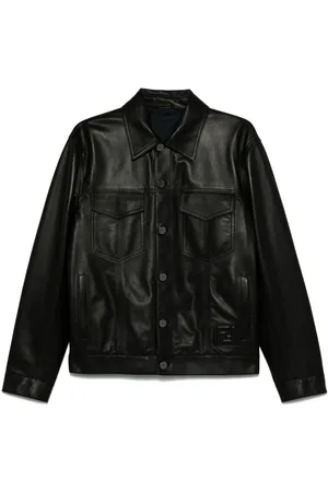 Fendi Klassische Lederjacke