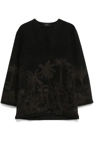 Alanui Jungle Toile de Jouy Bluse