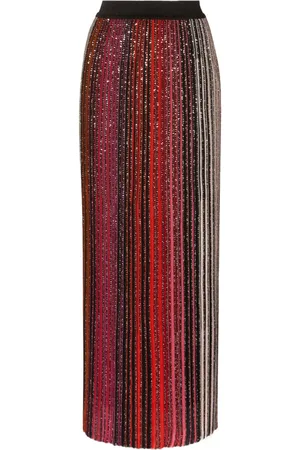 Missoni Gestreifter Maxirock mit Paillettenverzierung